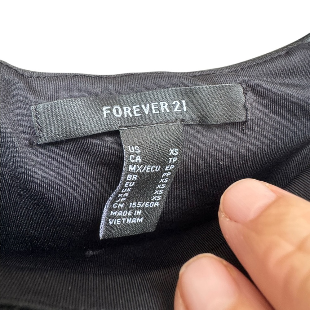 Forever 21 Faux Leather Black Camisole Top size XS - Picture 2 of 6